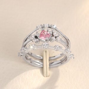 Three-piece Ring Set Sweet Ring Female