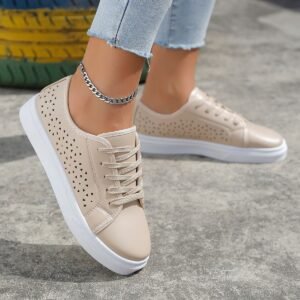 8b2dfc4e-0c02-4e0f-b822-592a6be03d25.jpg Cutout Flat Shoes Lace-up Hollow Out Walking Shoes For Women Loafers