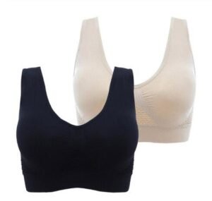 Plus Size No Steel Ring Sports Bra with Hollow Vent Holes for Yoga & Running