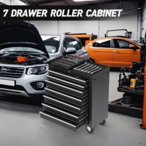 Rolling Tool Chest With 7-Drawer Tool Box With Wheels Multifunctional Tool Cart Mechanic Tool Storage Cabinet For Garage, Warehouse, Workshop, Repair Shop