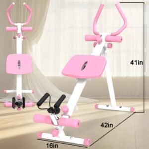 4-in-1 Ab Workout Exercise Equipment Rowing Machine Leg Press Machine Ab Glider Machine Roman Chair Fitness Equipment For Ab Workout Core Strength Training