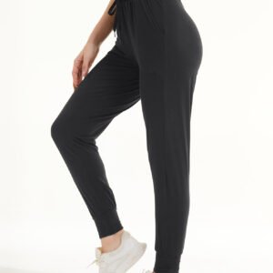 Sweatpants - Cropped New Solid Color Dark Gray