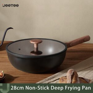 Ceramic Cookware Sets 15 Pcs, Healthy Pots And Pans Set Non Stick, Induction Kitchen Cooking Set With Removable Handles, Stackable Pots Pans, Oven Safe, PFOA,PFOS Free, Black