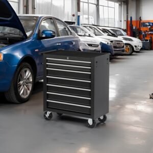 Rolling Tool Chest With 7-Drawer Tool Box With Wheels Multifunctional Tool Cart Mechanic Tool Storage Cabinet For Garage, Warehouse, Workshop, Repair Shop