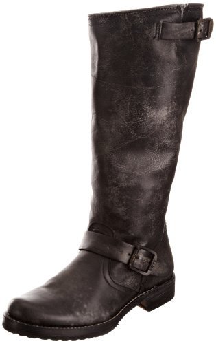 Frye Women's Melissa Belted Tall Knee High Boot, Black - 6M