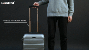 Rockland Melbourne Hardside Expandable Spinner Wheel Luggage, Black, Carry-On 20-Inch