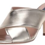 Stuart Weitzman Women's GALENE Sandal, Platino Metallic Nappa, 9.5 Medium US