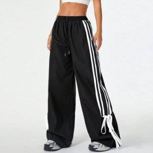 Women's Clothes Casual Pants Slimming High Waist Wide Legs Trousers