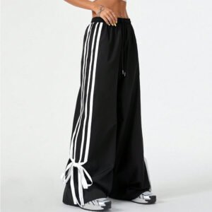 Women's Clothes Casual Pants Slimming High Waist Wide Legs Trousers