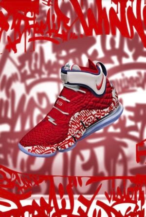 Nike Lebron 17 Graffiti Fire Red