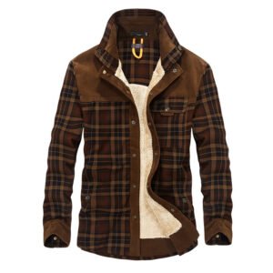 1233207529641.jpg Winter Jacket Men Thicken Warm Fleece Jackets Coats Pure Cotton Plaid Jacket Military Clothes