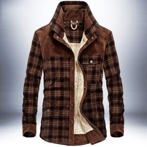 4175808514302.jpg Winter Jacket Men Thicken Warm Fleece Jackets Coats Pure Cotton Plaid Jacket Military Clothes