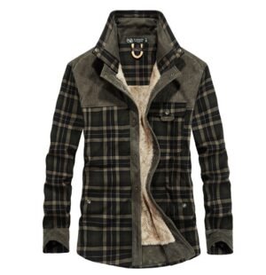 522373313071.jpg Winter Jacket Men Thicken Warm Fleece Jackets Coats Pure Cotton Plaid Jacket Military Clothes