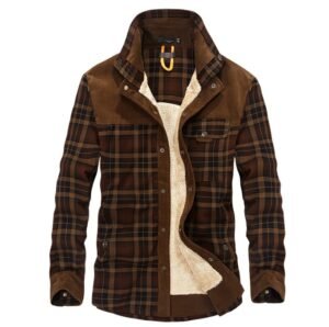 922513305498.jpg Winter Jacket Men Thicken Warm Fleece Jackets Coats Pure Cotton Plaid Jacket Military Clothes